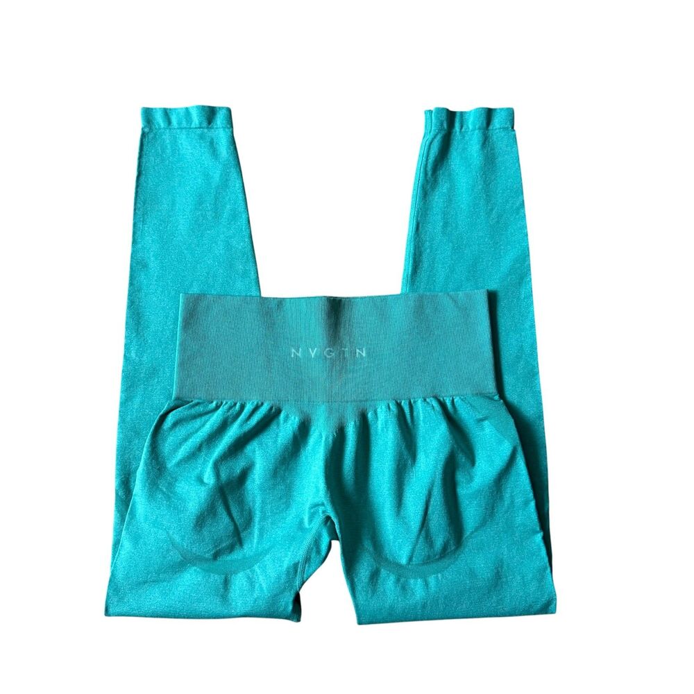 NVGTN Turquoise Gym Leggings Size M Workout Activewear Athletic EUC